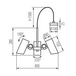 Immagine di LAMPADA A SOSPENSIONE AGZAR - 3XE14 - 40*150 - NERO 