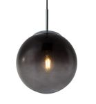 Immagine di LAMPADA A SOSPENSIONE VARUS - 1XE27 - METAL CHROMED/GLASS SMOKE 