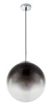 Immagine di LAMPADA A SOSPENSIONE VARUS - 1XE27 - METAL CHROMED/GLASS SMOKE 