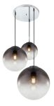 Immagine di LAMPADA A SOSPENSIONE VARUS - 3XE27 - 51*120 - METAL CHROMED/GLASS SMOKE