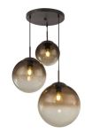 Immagine di LAMPADA A SOSPENSIONE VARUS - 3XE27 - 25*120 - METAL BROWN / GLASS AMBER