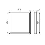 Immagine di PANNELLO LED - BL N - 40W - NW - INSTALLAZIONE A SOFFITTO E A INCASSO