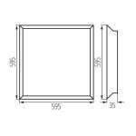 Immagine di Pannello led da incasso BLINGO R - 38W - 60X60 - IP20 - NW - CON POSSIBILE INSTALLAZIONE A SOFFITTO E SOSPENSIONE 