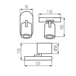 Immagine di FARETTO DIREZIONALE SOFFITTO E PARETE - LAURIN EL 1O B 