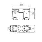 Immagine di FARETTO DIREZIONALE SOFFITTO E PARETE - LAURIN EL 2xGU10 - I B