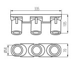 Immagine di FARETTO DIREZIONALE SOFFITTO E PARETE - LAURIN EL 3XGU10 - BANCO 