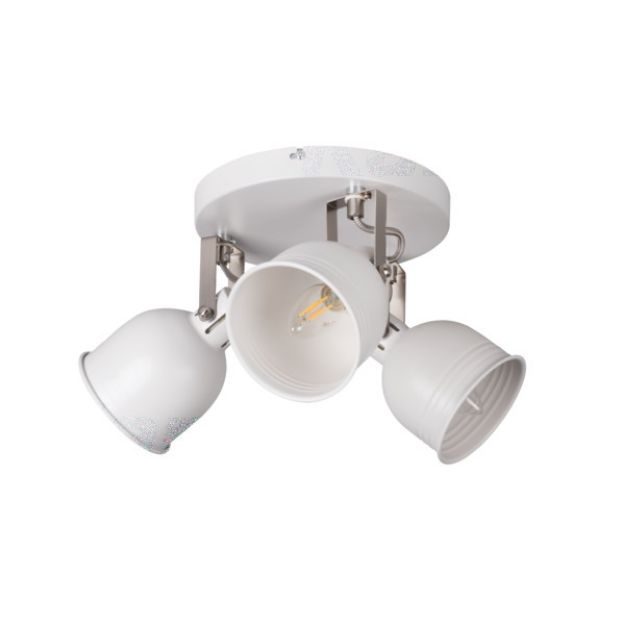 Immagine di LAMPADA A SOFFITTO E PARETE - DERATO 3XE14 -BIANCO