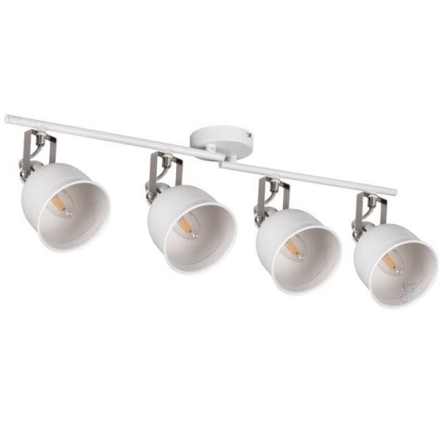 Immagine di LAMPADA A SOFFITTO E PARETE - DERATO 4XE14 - BIANCO