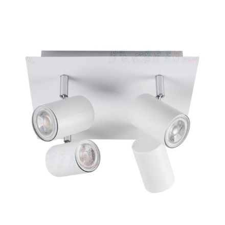 Immagine di FARETTI DIREZIONALI DA SOFFITTO E PARETE - EVALO 4XGU10 - BIANCO