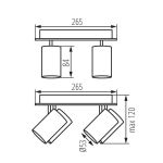 Immagine di FARETTI DIREZIONALI DA SOFFITTO E PARETE - EVALO 4XGU10 - BIANCO