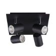 Immagine di FARETTI DIREZIONALI DA SOFFITTO E PARETE - EVALO 4XGU10 - NERO