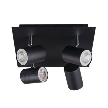 Immagine di FARETTI DIREZIONALI DA SOFFITTO E PARETE - EVALO 4XGU10 - NERO