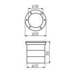 Immagine di PROIETTORE A INCASSO CARRABILE - TURRO LED 3X15W - NW - IP67 40° 4000K 45W 