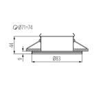 Immagine di FARETTO A INCASSO - GU10 QULES AC O - ROTONDO BIANCO  - IP44/IP20 - FORO 71/74