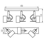 Immagine di FARETTO DIREZIONALE SOFFITTO E PARETE - 3XGU10 LINEARE SONDA II - NERO 