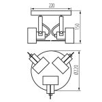 Immagine di FARETTO DIREZIONALE SOFFITTO E PARETE - 3XGU10 CIRCOLARE SONDA II - NERO 