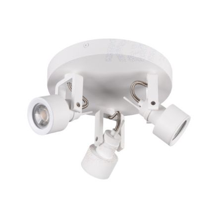 Immagine di FARETTO DIREZIONALE SOFFITTO E PARETE - 3XGU10 CIRCOLARE SONDA II - BIANCO