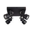 Immagine di FARETTO DIREZIONALE SOFFITTO E PARETE - 4XGU10 SONDA II - NERO