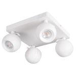 Immagine di FARETTI DIREZIONALI SOFFITTO E PARETE - 4XGU10 QUADRATO GALOBA - BIANCO