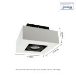 Immagine di FARETTO A SOFFITTO DIREZIONALE IP20  1XGU10 - MIRORA - W/B - 145*145*85 mm - 