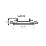 Immagine di FARETTO A INCASSO QUADRATO ORIENTABILE - ALREN R - 60° FORO MONTAGGIO - 80X80 - NERO 