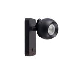 Immagine di LAMPADA DA PARETE CON INTERRUTTORE ON/OFF - 1XGU10 - NERO GALOBA