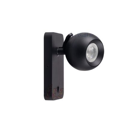 Immagine di LAMPADA DA PARETE CON INTERRUTTORE ON/OFF - 1XGU10 - NERO GALOBA