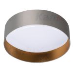 Immagine di PLAFONIERA A SOFFITTO LED - 17,5W - 116*400 - IP20 - GRIGIO/ORO RIFA 