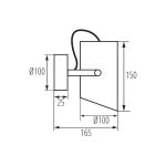 Immagine di LAMPADA SOFFITTO E PARETE - E27 - IP20 - BIANCO LARATA EL