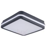 Immagine di ILLUMINAZIONE SOFFITTO E PARETE A LED - IP54 - NW - GRAFITE BENO QUADRATO - DISPONIBILE CON E SENZA SENSORE