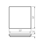 Immagine di PLAFONIERA LED A SOFFITTO E PARETE - IP 54 - 36W - NW - QUADRATA - BIANCO VARSO