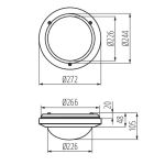 Immagine di PLAFONIERA SOFFITTO E PARETE - E27 - IP54 BIANCO MARC