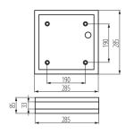 Immagine di PLAFONIERA SOFFITTO E PARETE - 2XE27 - IP44 - NICHEL SATINATO JURBA QUADRATO