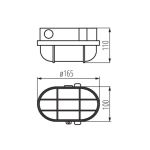 Immagine di PLAFONIERA STAGNA SOFFITTO E PARETE - E27 - IP54- NERO MILO 