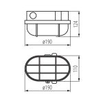 Immagine di PLAFONIERA STAGNA SOFFITTO E PARETE - E27 - IP54- BIANCO HERMI