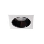 Immagine di GLOZO QUADRATO BIANCO/NERO - FARETTO A INCASSO FISSO - DIM 88*88 - FORO 75 
