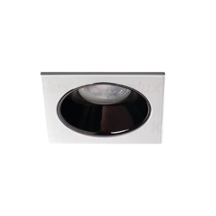 Immagine di GLOZO QUADRATO BIANCO/NERO - FARETTO A INCASSO FISSO - DIM 88*88 - FORO 75 