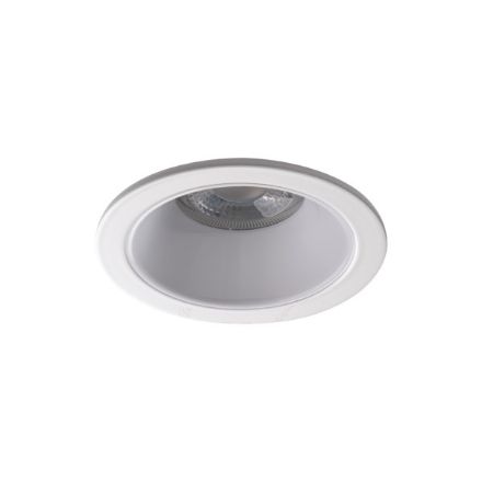 Immagine di GLOZO CIRCOLARE BIANCO - FARETTO A INCASSO FISSO - DIM 89 - FORO 75 