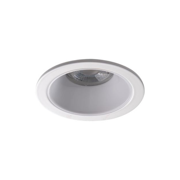 Immagine di GLOZO CIRCOLARE BIANCO - FARETTO A INCASSO FISSO - DIM 89 - FORO 75 