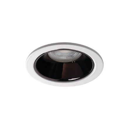 Immagine di GLOZO CIRCOLARE BIANCO/NERO - FARETTO A INCASSO FISSO - DIM 89 - FORO 75 