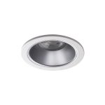 Immagine di GLOZO CIRCOLARE BIANCO/ARGENTO - FARETTO A INCASSO FISSO - DIM 89 - FORO 75
