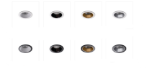 Immagine di GLOZO CIRCOLARE NERO/ARGENTO - FARETTO A INCASSO FISSO - DIM 89 - FORO 75 