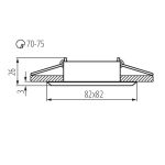 Immagine di FARETTO INCASSO ORIENTABILE QUADRATO - 30° - DIM 82*82 - FORO 70/75 - EVIT ALLUMINIO