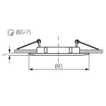 Immagine di FARETTO INCASSO FISSO ROTONDO - DIM 85 - FORO 65/75 - MR16 - LUTO BIANCO