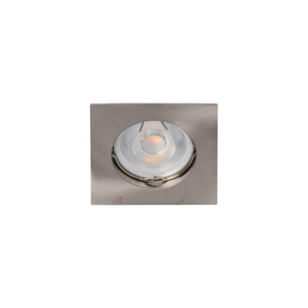 Immagine di FARETTO INCASSO QUADRATO FISSO - FORO 60/70 - 15° - DIM75*75 - NAVI NICHEL OPACO
