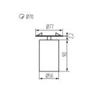 Immagine di FARETTO A INCASSO A RILIEVO ORIENTABILE ROTONDO - DIM 56*90 - FORO 70 -  90° - CHIRO NERO