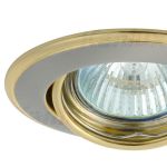 Immagine di FARETTO A INCASSO ORIENTABILE - DIM 92 - FORO 70/85 - 15° - HORN NICHEL OPACO / ORO