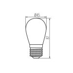 Immagine di LAMPADINA LED PER ESTERNO - ST64 0,5W - E27 - 87*45