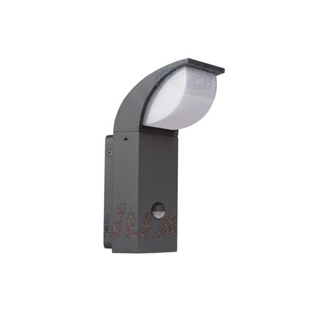 Immagine di APPLIQUE DA GIARDINO LED CON SENSORE - IP44 - 4000K - 7W - ABETE ANTRACITE