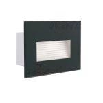 Immagine di SEGNAPASSI ESTERNI A INCASSO IN VETRO - FORO 96X61 - IP44 - 3W - 120° - 105*80 - GLASI GRAFITE